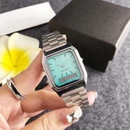 【 Casual Fashion 】 Cas10 Retro AQ-230A-2A1MQY Silver Stainless Steel Strap Women's Watch