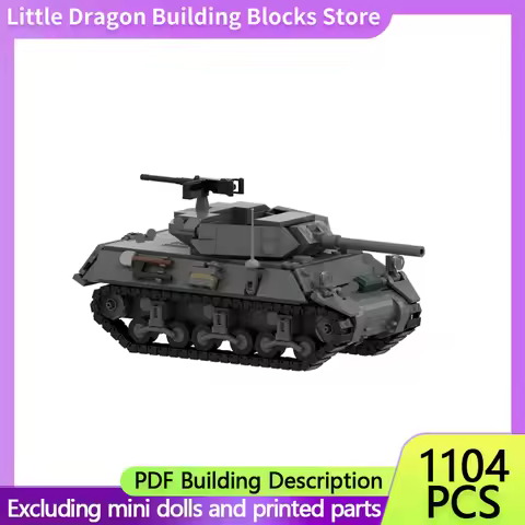 M10 Wolverine & M36 Jackson WW2 Military Tanks Model MOC Building Bricks War Equipment Modular Holid