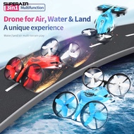 Aircraft Car Boat 3-In-1 Remote Control Toy 360-Degree Rotating Stunt Land Air Water RC Helicopter RC Car RC Boat Children Toy