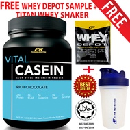 Casein Halal - Vital Casein 1kg 24g Protein 0g Gula 33 servings 104 kcal(Multi Stage Slow Digesting 