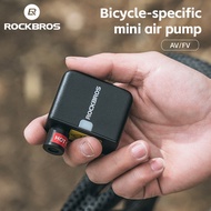 ROCKBROS Mini Electric Air Pump Portable High Pressure 100 PSI AV/FV Type-c Rechargable Light MTB Road Bike Cycling Accessories
