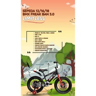 BMX Bike 12/16/18 Free 3.0 Tires Limetless Children's BMX Bike