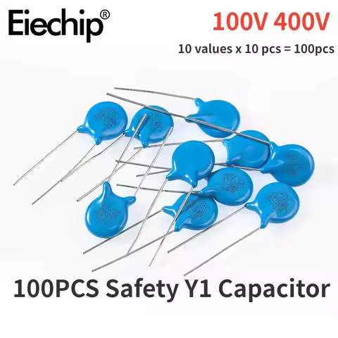 100PCS Y1 SafetyCapacitor 250V 400V 102M 103M 471M 222M 472M 470PF 1NF 2.2NF 4.7NF 10NF Set of Ceram