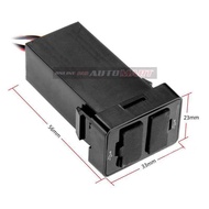 Car 5V 2.1A Dual USB Port Charger For iPod/iPhone/iPad/Cellphone/Camera For TOYOTA Black