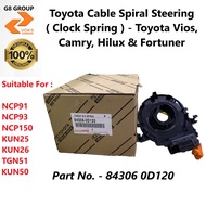 Toyota Cable Spiral Steering ( Clock Spring ) - Toyota Vios, Camry, Hilux & Fortuner ( 84306 0D120 )