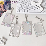 JEROMY Acrylic Photocard Holder, with Keychain Protetion Cover Photo Card Case, Creative Ins Transpa