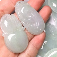 Gift Manufacturer Natural Jade A Goods Pendant Flower Piece Leaf Jade Pendant Jade Pendant Ruyi Ice 