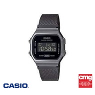 CASIO นาฬิกาข้อมือ CASIO รุ่น A168WEMB-1BDF วัสดุสเตนเลสสตีล สีดำ