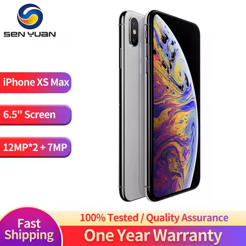 Original Apple iPhone XS Max 4G LTE Mobile Cell Phone 6.5" RAM 4GB ROM 64GB/256GB NFC A12 Bionic IOS