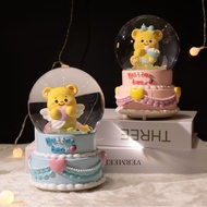 Crystal Ball Decoration Music Box Decoration Lighting Bedroom Butter Large Atmosphere Music Bear