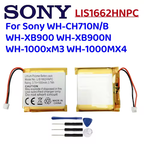 original Battery LIS1662HNPC For Sony WH-1000xM3 WH-1000XM4 WH-CH710N/B WH-XB900 WH-XB900N WH-XB910 
