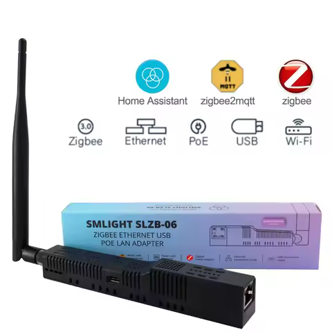 SMLIGHT SLZB-06 Zigbee 3.0 to Ethernet works with Zigbee2MQTT, Home Assistant, ZHA ,USB,WiFi gateway