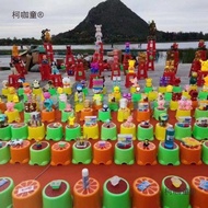 Ring-shaped plastic high stool for night market stalls, watermelon and fruit display stool, red fest