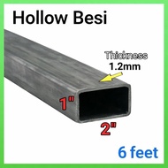 Besi Hollow 1x2 1.2mm 6ft