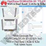 Huawei OptiXstar EG8041X6-10 Latest WiFi 6 Pisowifi Config For VLAN With Upstream Port
