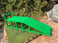 Iron-DIY Car Ramp รองยกล้อยกรถ พื้นเรียบ ยกระดับล้อรถยนต์ ก35xส25xย120 ซม. ramp รองยกล้อ บันไดยกรถยน