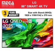 LG 86QNED86ASA 86" QNED EVO MINILED 4K SMART TV | Free WMT + $50 Grocery Vouchers Redeem LG By 31 De