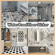 Non-slip Bathroom Wallpaper Floor Sticker Self Adhesive 60*100 cm Waterproof Flooring Wallpaper Lant