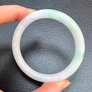 冰種 天然翡翠 緬甸 A玉 玉鐲 • 白底青翡翠圓鐲