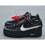 Off-White X Nike Air Force 1 '07 Y Black AO4606-001 Hook Men Women Sneakers z718