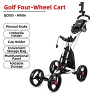 PGM GOLF | Foldable 4-Wheel Golf Bag Trolley