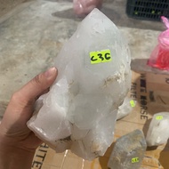 Polished natural smoky quartz stone pillar (real stone) for home decoration weighs 2kg (C36)