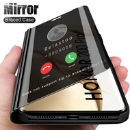 For Honor 400 300 200 Pro Honor 400 200 Lite Case Smart Mirror Flip Leather Magnetic Stand Cover On 