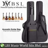 BSL 41 inch 600D Acoustic Guitar Gig Bag Bagpack Cover Soft Case for Acoustic or Classical Guitar