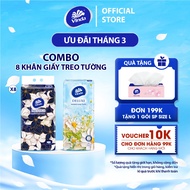 [COMBO 8 PACK OF WALL PAPER] Vinda Prestige 4D premium wall paper towels 3 layers 212 sheets