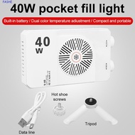 FASHE RGB LED Camera Light, 40W 2800-9000K Mini LED Video Lamp, Multi-functional Adjustable FX 8 Mod