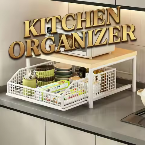 Home Kitchen Countertop Organizer Multi-Use Shelf for Microwave Coffee Machine Spices Printer