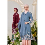 Thalia Chiffon Dotted-Textured Kurung with Full Lining