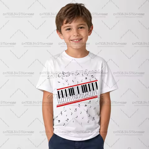 Michael-J Beat It Piano Key T-shirt King of Pop Music T-shirt 2026 Fashion MJ Fan Clothes Summer Chi