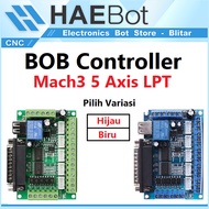 MESIN [HAEBOT] BOB Controller CNC Mach3 LPT Parallel Module 5 Axis Machine Breakout Board Router Pla