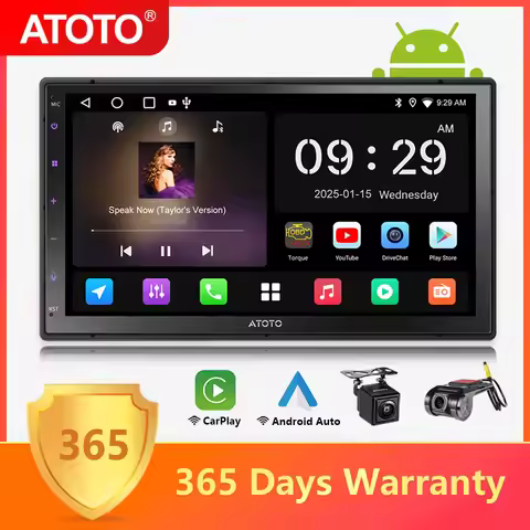 ATOTO 7 inch 2Din Android Car Multimedia Player Wireless Carplay Screen Android Auto Bluetooth Radio