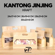 Brown Kraft Paper Tote Bag | Food Kraft Paper Bags | Kraft Ziplock Paper Bag