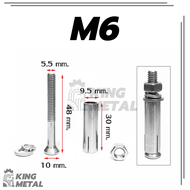 พุ๊ก พุก หัวหกเหลี่ยม M6/M8/M10/M12 แหวนอีแปะ Drop in expansion anchor hex bolts (พร้อมส่ง) คุณภาพสู