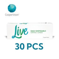 (30 PCS) Cooper Vision  Live 1 Day Daily Disposable Lens Clear Contact Lenses