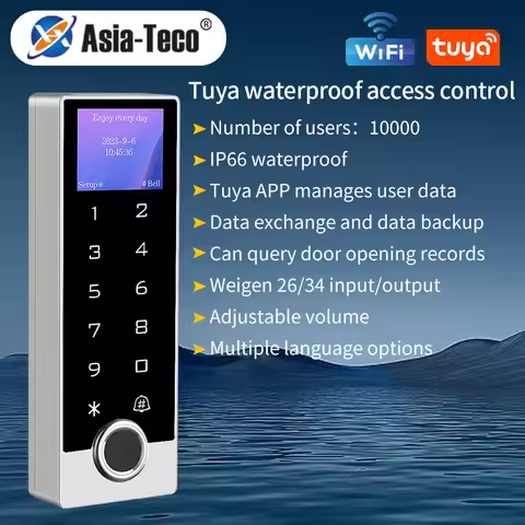 Tuya Wifi Electronic Lock Opener Fingerprint Access Control Zinc Keyboard Waterproof Smart EM RFID C