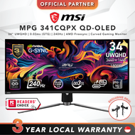 [FAST SHIP] MSI MPG 341CQPX QD-OLED | 34" UWQHD | 0.03ms (GTG) | 240Hz | AMD Freesync | Curved Gamin