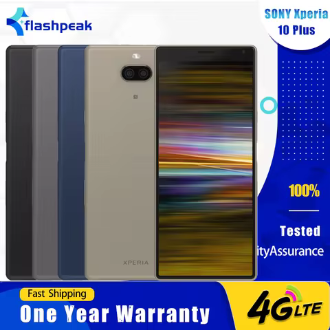 Original Sony Xperia 10 Plus I3213 I4293 4G LTE Mobile phone 4GB 64GB 4GB RAM Android 6.5" Octa-core