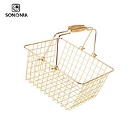 [SONONIA] Shopping Basket Wire Basket Storage Basket Organizer Basket with Handle Steel Construction