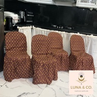 ✿✺L V Brown Chair Cover - Uratex &amp; Ruby Monoblock Chair