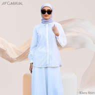 Gabriel KLARA Shirt Women's Top Exclusive Stripe Monogram Printed Gabriel Cotton