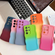 Cute Case Samsung S20 S21 S22 S23 Ultra Plus Casetify Waves Gradient Liquid Soft Protection Casing S