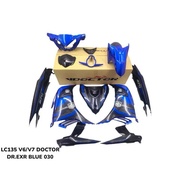 ( DR EXR BLUE 30 ) YAMAHA LC135 V4 V6 V7 BODY COVER SET STICKER TANAM DOCTOR LC135 V2-V7 DR EXR BLUE