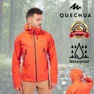 Men's Rain/Waterproof Jacket Model MH500 (Orange) QUECHUA