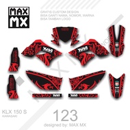 MERAH Klx 150 s motorbike decal sticker with red liverpool Motif