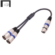 3 Pin XLR Female to Dual XLR Male Y Splitter Cable, XLR Splitter Cable, Microphone Splitter Cord Aud