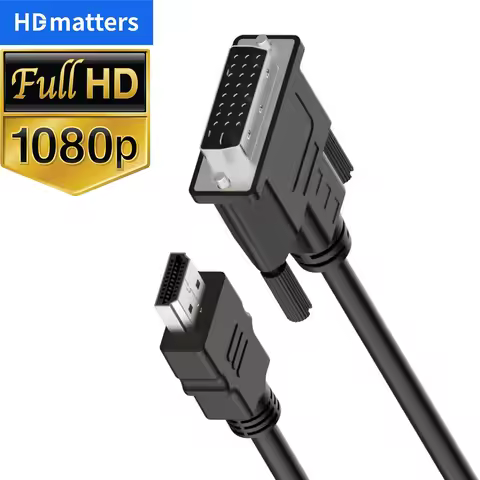 DVI to HDMI Cable or HDMI to DVI BI-Direction Cable 1080P HDMI to DVI 24+1 Adapter Cable for PS4 PS5